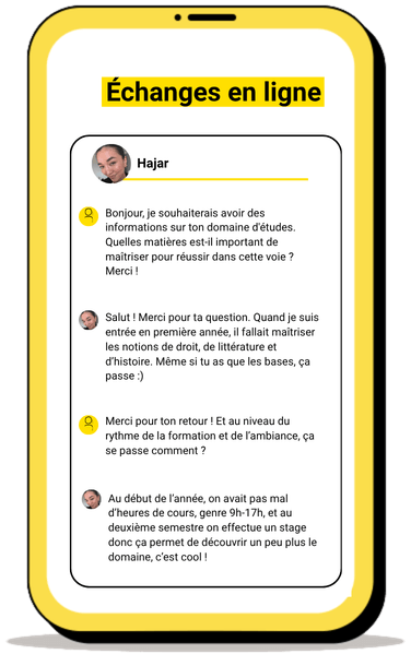 Messagerie en ligne avec une étudiante Éclaireur